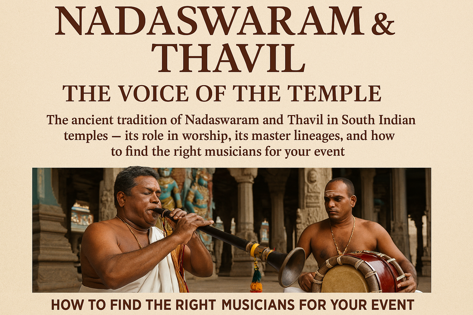 Nadaswaram and Thavil musicians at temple festival
